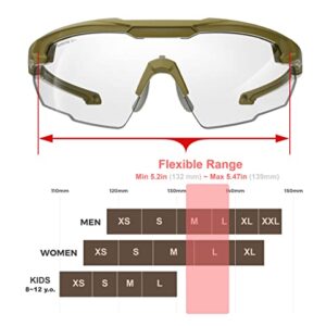 HUNTERSKY HTS ballistic Glasses men S57 gun safety glasses tactical glasses, eye protection for shooting range OSHA Medical Dental