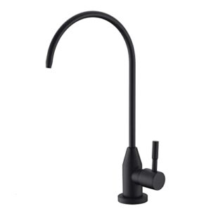 wenken drinking water purifier faucet, modern stainless steel commercial ro water filtration faucet matte black for under sink water filter system