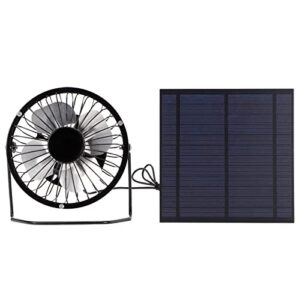 solar panel fan kit, 5w usb mini solar panel portable cooling fan great for chicken coop, greenhouse, dog house, shed, car window exhaust,diy cooling ventilation project