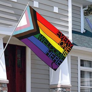 Pride Flag Gay Pride Flag LGBT Rainbow Flags with Brass Grommets Nylon Outdoor 3x5 Foot Waterproof Banner