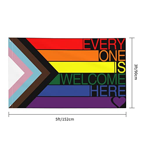 Pride Flag Gay Pride Flag LGBT Rainbow Flags with Brass Grommets Nylon Outdoor 3x5 Foot Waterproof Banner