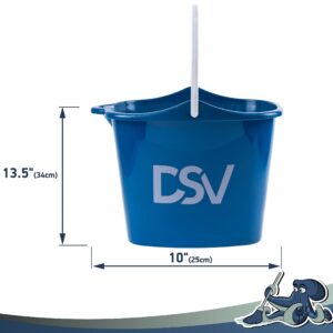 DSV Standard Professional 2.3 Gallon (8.5L) Cleaning Bucket | Pour Spout & Comfort-Grip Handle | Wash Bucket Ideal for Squeegees and Washers up to 10-inch Length | Household Cleaning Supplies