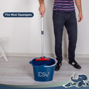 DSV Standard Professional 2.3 Gallon (8.5L) Cleaning Bucket | Pour Spout & Comfort-Grip Handle | Wash Bucket Ideal for Squeegees and Washers up to 10-inch Length | Household Cleaning Supplies