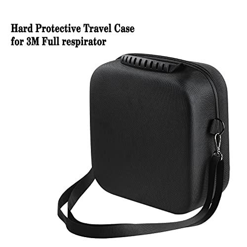 AiliveSun [Face respirator case] Hard Protective Travel Case for 3M Full Facepiece Reusable 6700 6800 6900 [Black]