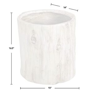 FirsTime & Co. Natural Carrigan Log Outdoor Planter for Patios and Balconies, Faux Wood, Farmhouse, Indoor or Outdoor Use, 15 x 14 x 16.5 inches