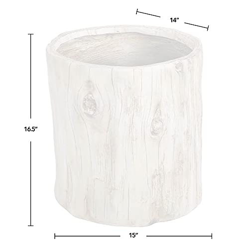 FirsTime & Co. Natural Carrigan Log Outdoor Planter for Patios and Balconies, Faux Wood, Farmhouse, Indoor or Outdoor Use, 15 x 14 x 16.5 inches