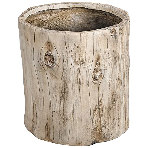 FirsTime & Co. Natural Carrigan Log Outdoor Planter for Patios and Balconies, Faux Wood, Farmhouse, Indoor or Outdoor Use, 15 x 14 x 16.5 inches