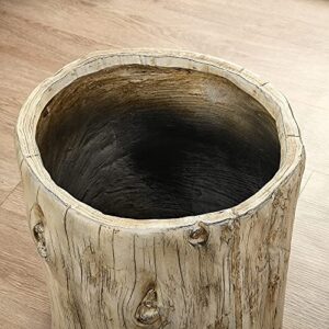 FirsTime & Co. Natural Carrigan Log Outdoor Planter for Patios and Balconies, Faux Wood, Farmhouse, Indoor or Outdoor Use, 15 x 14 x 16.5 inches