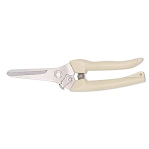 spdtech straight garden scissors sharp garden shears for cutting flowers trimming plants bonsai fruits picking white