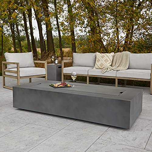 Real Flame Aegean 70 Inch Rectangle Fire Table - Weathered Slate