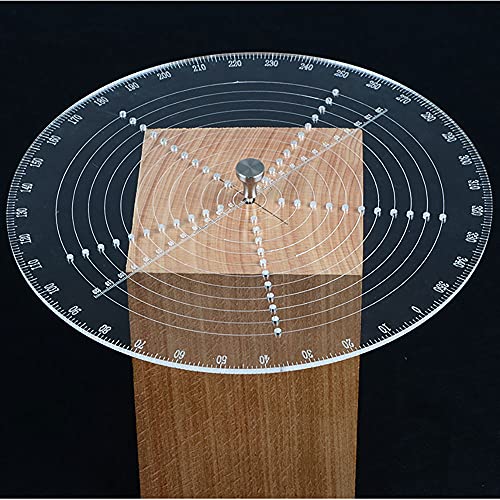 8" Round Center Finder Compass Drawing Maker, Wood Turning Lathe Tools Accessories Woodworking Circle Tool