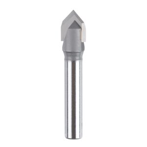 spetool v-groove carbide router bit 90 deg chamfer bits for cnc woodword 1/2in cutting diameter with 1/4in shank