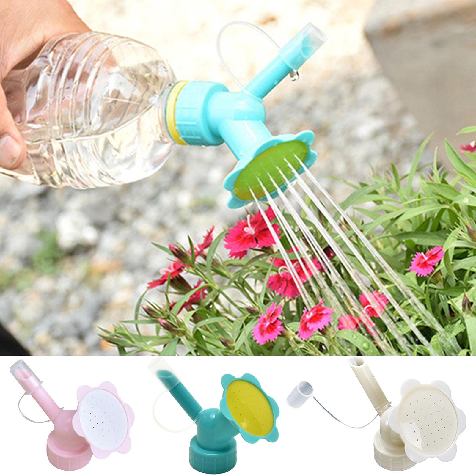 Rhinoon 2 in 1 Plastic Sprinkler Nozzle | Bottle Cap Sprinkler Plant Dual Head Bottle Bonsai Watering Can for Indoor Seedlings Plant Garden Tool,Flower Waterers Bottle Watering Cans Sprinkler