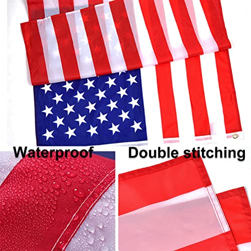 EAGLE TOP American Flag 3x5 ft, Durable Made In USA 150D Oxford Polyester Flags, UV Fade Resistant, Double-Stitched Edges and Brass Grommet