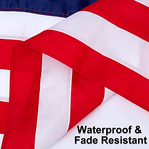 EAGLE TOP American Flag 3x5 ft, Durable Made In USA 150D Oxford Polyester Flags, UV Fade Resistant, Double-Stitched Edges and Brass Grommet