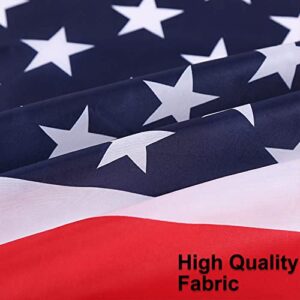 EAGLE TOP American Flag 3x5 ft, Durable Made In USA 150D Oxford Polyester Flags, UV Fade Resistant, Double-Stitched Edges and Brass Grommet