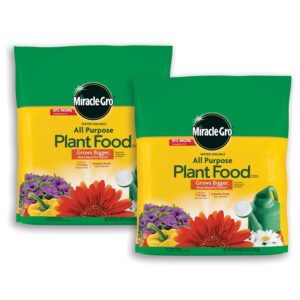 miracle-gro water soluble all purpose plant food, 24-8-16, instantly fertilizes plants, waterproof bag - 5.5 lb., 2-pack