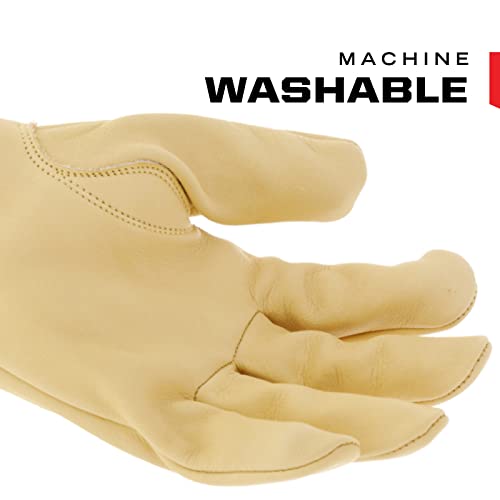 Mechanix Wear: Cow Leather Driver Glove with Durahide Water Resistant Technology, Quick Fitting Safety Work Gloves (Tan, Medium)