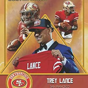 TREY LANCE 2021 1ST DRAFT PICK GOLD ROOKIE CARD SAN FRANSICO 49ERS