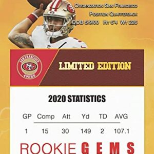 TREY LANCE 2021 1ST DRAFT PICK GOLD ROOKIE CARD SAN FRANSICO 49ERS