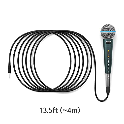 Dolphin MCX30 Handheld Dynamic Vocal Microphone, HQ Direct Connection Audio 1/4, Durable, Crystal Clea Sound, Detachable 14ft XLR Cable, Mic Stand Clip, & Carry Case