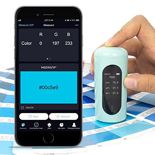 VINCKOLOR Pro Digital Pocket Colorimeter, Magnetic Design of Calibration Cover, Easy to Use Paint Plastic Color Difference Detection Tool