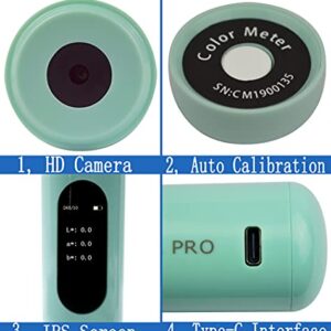 VINCKOLOR Pro Digital Pocket Colorimeter, Magnetic Design of Calibration Cover, Easy to Use Paint Plastic Color Difference Detection Tool