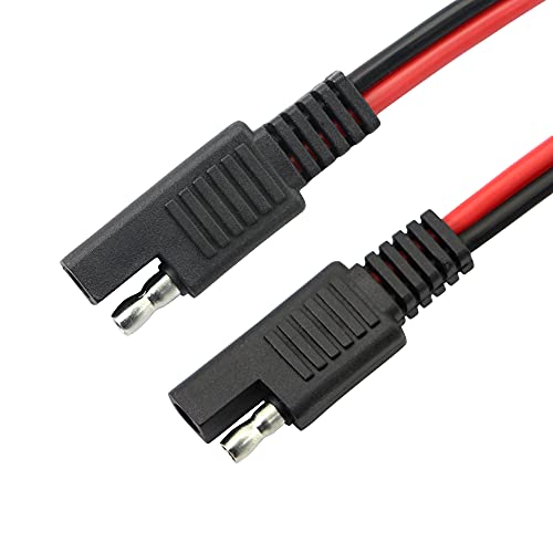 PNGKNYOCN SAE Polarity Revers Converter Cable SAE to SAE 2 Pin Quick Disconnect Extension Cable DC Power Supply 14AWG Heavy Duty Connection Harness(0.5M)