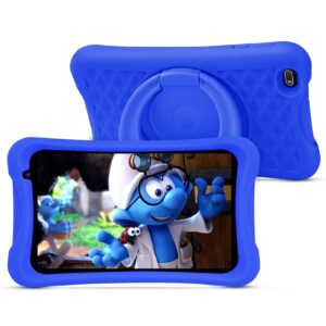 PRITOM 8 inch Kids Tablet, Quad Core Android 10, 64GB, WiFi, Bluetooth, Dual Camera, Educationl, Games,Parental Control, Kids Software Pre-Installed with Kids-Tablet Case(Blue)