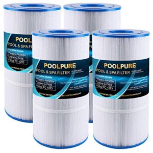 poolpure replacement for pool filter hayward cx480xre, pa56sv-pak4, ultral-a4, unicel c-7458, filbur fc-1223, fc-6420, hayward swimclear c2020, c2025, 4x56 sq. ft. filter cartridge