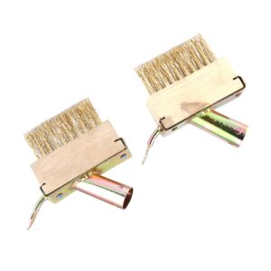 happyyami 2pcs weeding wire brush tools patio weed brush head set replacement gardening weeding tool weed remover for outdoor patio, paving, sideway, garden path and driveway