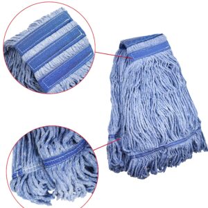 Mop Head Replacement Commercial Heavy Duty String Blue Wet Mop Heads for 3 Typs Commercial Mop Handle(2,Medium)