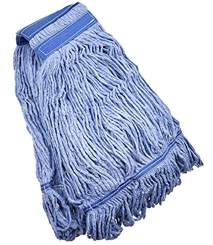 Mop Head Replacement Commercial Heavy Duty String Blue Wet Mop Heads for 3 Typs Commercial Mop Handle(1,Medium)