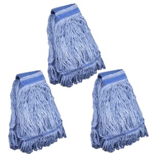 mop head replacement commercial heavy duty string blue wet mop heads for 3 typs commercial mop handle(3,medium)