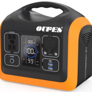 OUPES 600W Portable Power Station, 595Wh LiFePO4 Battery Backup w/ 2 600W (1000W Surge) AC Outlets, Solar Generator Ideal for Outdoor Camping/RVs/Home Use