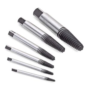 eastwood 6 piece screw extractor set made of high strength chrom-molybdenum steel