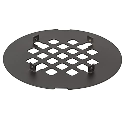 4 1/4" Snap-in Shower Drain Grate - Oil Rubbed Bronze - Replacement Cover - Handyman Designed & Tested in America - Will Never Bend or Break - 4-1/4" Inch