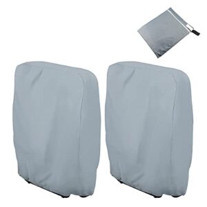 uranshin outdoor folding chair covers 2pcs, zero gravity chair covers waterproof, durable folding patio chair covers with storage bag, outdoor chair covers all weather, 28" w x 13" d x 43" h, grey