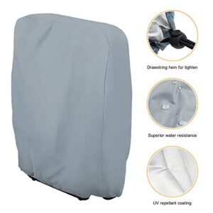 Uranshin Outdoor Folding Chair Covers 2PCS, Zero Gravity Chair Covers Waterproof, Durable Folding Patio Chair Covers with Storage Bag, Outdoor Chair Covers All Weather, 28" W x 13" D x 43" H, Grey