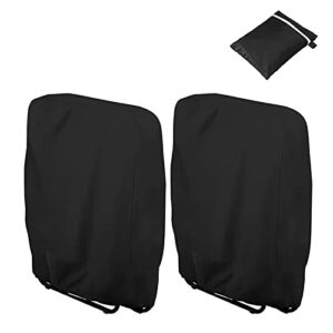 uranshin outdoor furniture cover waterproof 2pcs, zero gravity chair covers, folding patio chair covers all weather, dustproof anti gravity chair cover with storage bag, 28" w x 13" d x 43" h, black