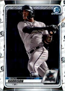 2020 bowman chrome prospects #bcp-156 monte harrison marlins baseball mlb