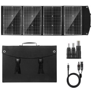 progeny 120 watt portable solar panel for solar generator and usb devices, waterproof foldable solar panel for jackery explorer/flashfish/baldr/goal zero/anker power stations