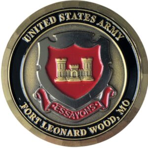 United States Army USA Fort Leonard Wood Missouri Maneuver Support Center Challenge Coin