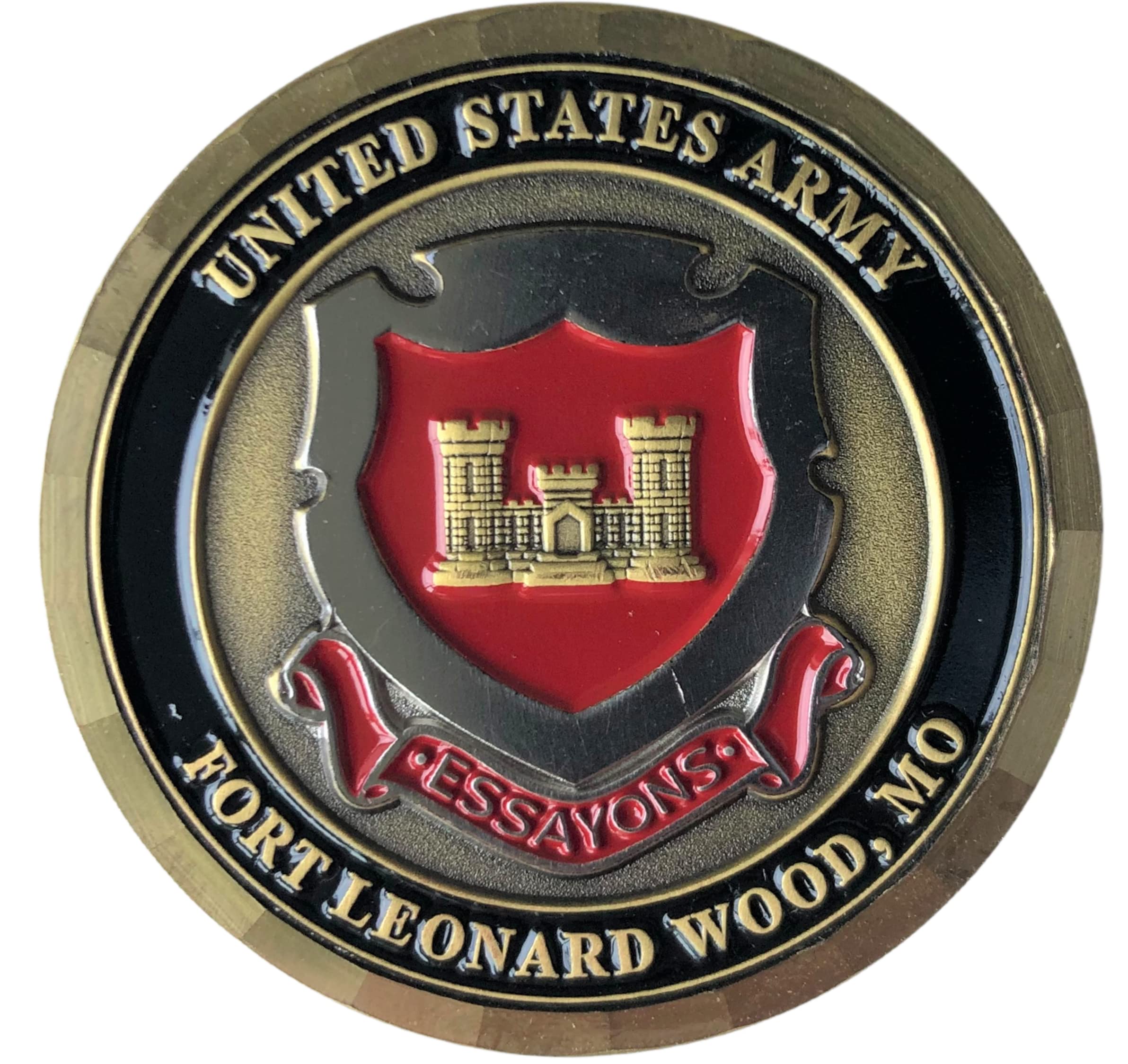 United States Army USA Fort Leonard Wood Missouri Maneuver Support Center Challenge Coin