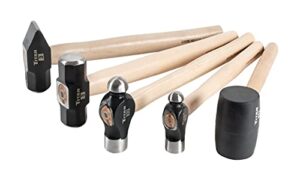 titan 85070 5-piece hickory wood handle hammer set