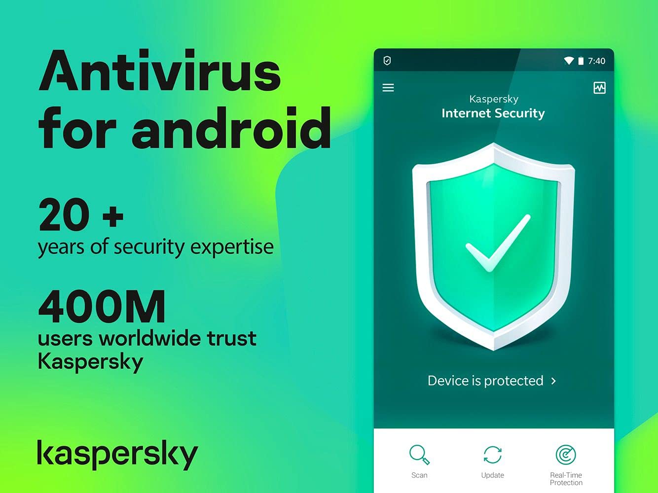 Kaspersky Internet Security for Android 2023 | 1 Device | 1 Year | Android | Online Code