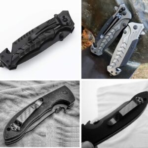 NC HAISDA 2pcs Pocket Knife Clip Portable DIY Deep Carry Practical Waist Accessories Solid Back Durable Tool (A)