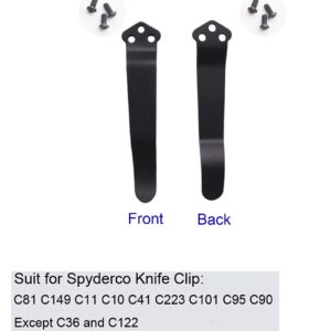NC HAISDA 2pcs Pocket Knife Clip Portable DIY Deep Carry Practical Waist Accessories Solid Back Durable Tool (A)