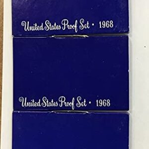 1968 S Set with 40% silver Kennedy half, boxes mostly clean Various US Mint Proof