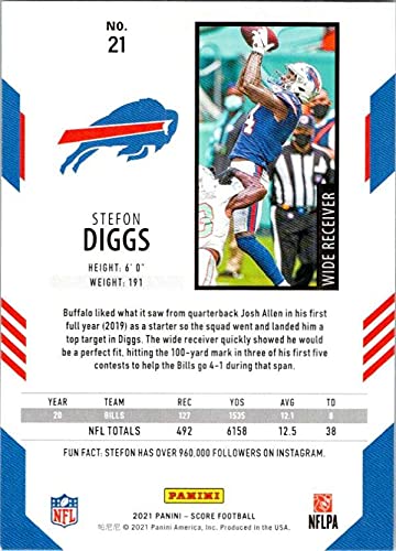 Football NFL 2021 Score #21 Stefon Diggs NM Near Mint Bills